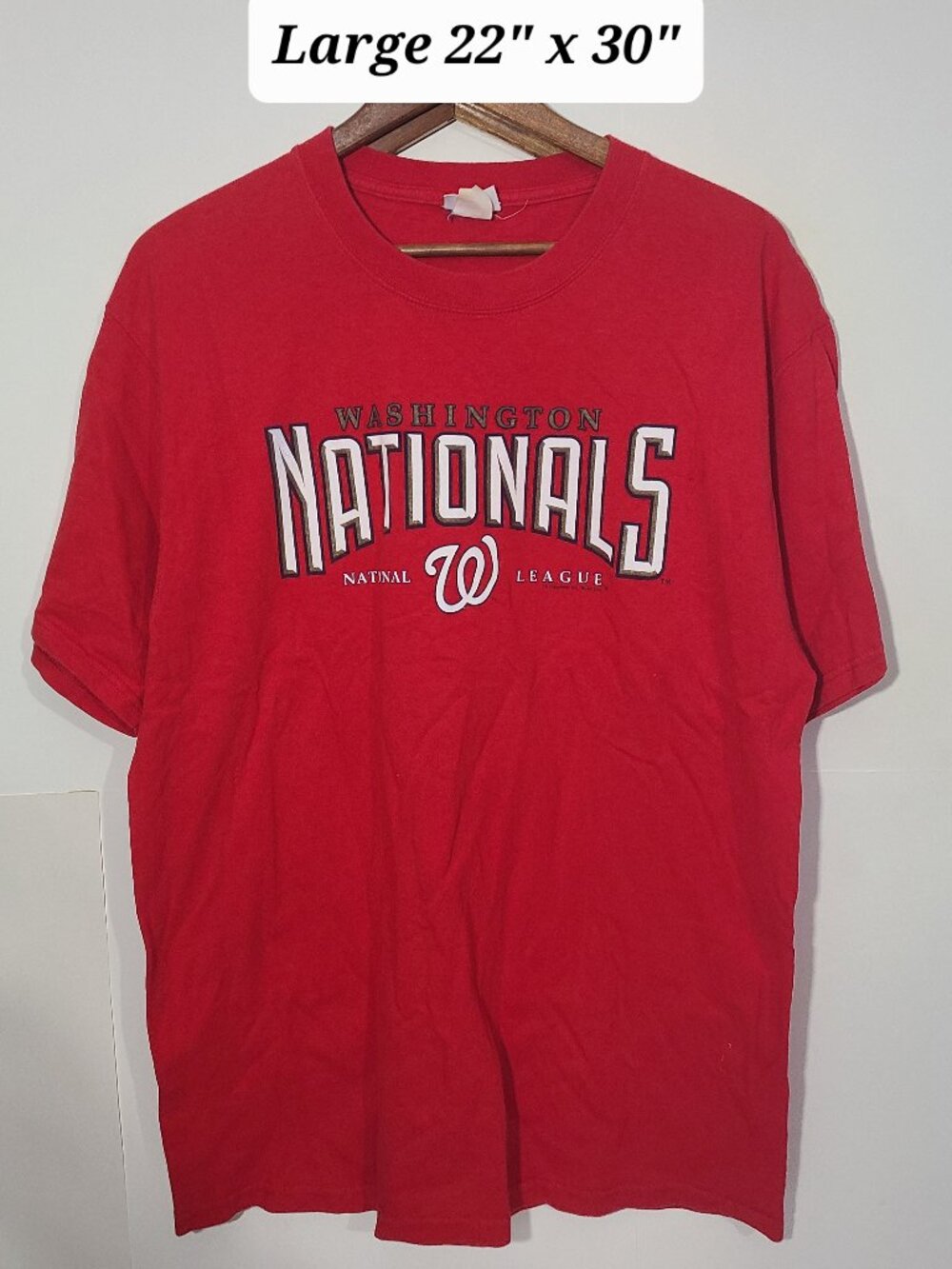 Vintage 2005 Washington Nationals CSA Red Men's Large T-Shirt MLB Y2K